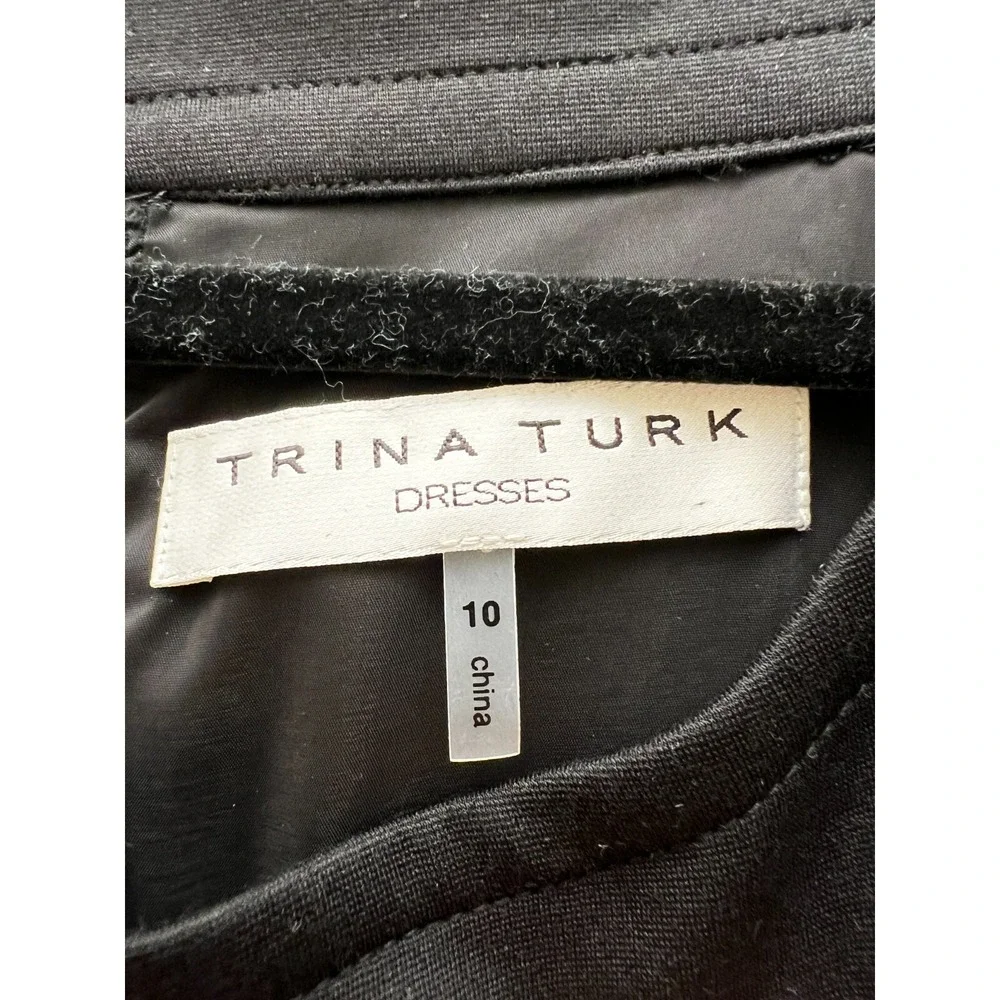 Trina‎ Turk Black Halter Neck Drop Waist Pocket Cocktail Dress Size 10
